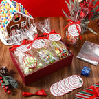 36 Sets 10 Inch Christmas Whisks Gifts DIY Fillable Christmas Tree Ornaments Xmas Colored Silicone Whisks for Cooking Heat Resistant Egg Beaters with Card Rope Bag for Candy Holder