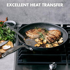 GreenPan Canterbury 10 Piece Cookware Pot and Pans Set, Hard Anodized PFAS-Free Healthy Ceramic Nonstick, Stainless Steel Handles, Versatile Cooking Essentials, Dishwasher & Oven Safe, Oxford Blue