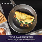 Circulon Premier Professional Hard Anodized Nonstick Cookware Induction Pots and Pans Set, 12 Piece, Bronze