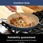 Ninja Ceramic Cookware Set, Extended Life 11-Piece Kitchen Cookware Sets with Comfort Grip, Nonstick Fry Pans, Pots, PTFE Free, Oven & Dishwasher Safe, Stovetop Compatible, Navy Blue, CW49011