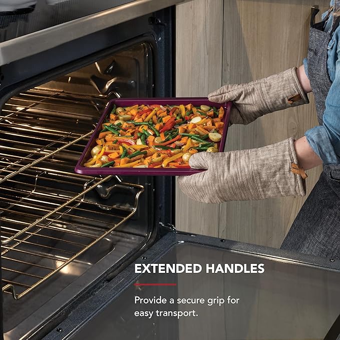 KitchenAid 13x18in Nonstick Aluminized Steel Baking Sheet, Beetroot
