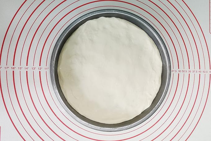 Yansumi silicone pastry non stick baking mat with measurement fondant mat with three sizes for silicone baking mat, counter mat, dough rolling mat,fondant/pie crust mat (Red, 24"L x 16"W)