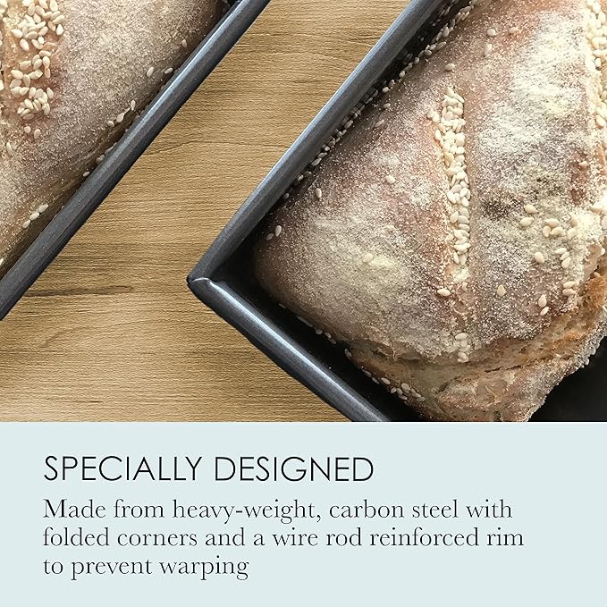 Chicago Metallic Professional 1-Pound Non-Stcik Loaf Pan, Perfect for pound cakes, meat loafs and more! Measures 8.5-Inch-by-4.5 Inch