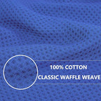 Homaxy 100% Cotton Waffle Weave Kitchen Dish Cloths, Ultra Soft Absorbent Quick Drying Dish Towels, 12 x 12 Inches, 12-Pack, Blueberry