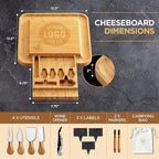 Personalized Charcuterie Board Gift Set - Custom Engraved Bamboo Cheese Board, Wedding Gift for Couple Anniversary, Housewarming, Engagement Bridal Shower, Birthday Gift for Her Him Parents Newlyweds