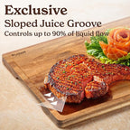 SMIRLY Wood Cutting Boards For Kitchen Meal Prep & Serving, Bamboo Cutting Board Set, Charcuterie Chopping Boards and Wooden Cutting Boards for Kitchen