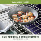 GreenPan Valencia Pro Ceramic Nonstick 10” & 12” Frying Pan Skillet Set, Hard Anodized PFAS-Free Cookware, Induction Ready, All Cooktops, Eggs & Omelets, Dishwasher & Oven Safe to 600F, Gray