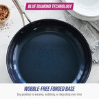 Blue Diamond Cookware Hard Anodized Ceramic Nonstick, 10 Piece Cookware Pots and Pans Set, Non-Toxic PFAS-Free, Dishwasher and Oven Safe, Durable, Even Heating, Metal Utensil Safe, Gray
