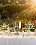 Nervure 175PCS Clear Gold Plastic Plates - Gold Disposable Dinnerware Set for 25 Guests Include 50 Disposable Plates, 75 Plastic Silverware, 25 Cups, 25 Napkins for Wedding & Party & Thanksgiving