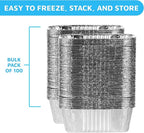 MontoPack Aluminum Mini Disposable Loaf Pans | Deep Half Size 6 x 3.5” Extra Thick Foil Bread Containers for Baking, Food Storage & Takeout | Eco-Friendly & Recyclable | Bulk 100-Pack of 1 Pound Trays