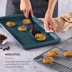 KitchenAid Nonstick Swiss Engineered Aluminized Steel Baking Sheet, Dishwasher Safe, Agave, 10x15 Inch