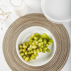 Selamica Porcelain 8.6 inch Salad Pasta Bowls, 34 OZ Bowls Plates, Wide and Shallow Serving bowls, Microwave & Dishwasher Safe, Sturdy & Stackable, Set of 6(White)