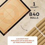 Silpat The Original Perfect Pastry Non-Stick Silicone Countertop Workstation Mat, 15-1/8" x 23"