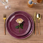 AmorArc Ceramic Dinnerware Sets,Handmade Reactive Glaze Stoneware Plates and Bowls Sets,Highly Scratch Resistant | Dishwasher & Microwave Safe Dishes Set,Service for 4 (12pc)