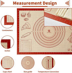 Silicone Baking Pastry Dough Mat - 32x24Inch Extra Large Cookie Bread Rolling Mats Sheet, Nonstick Kitchen Counter Kneading Board, Thick Reusable Pie Cookies Pizza Fondant Making Matt with Measurement
