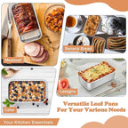 TeamFar Mini Loaf Pan, 12 PCS Stainless Steel Loaf Pans for Baking Bread, 6.3 x 3.5 Inch Bread Baking Pan for Homemade Bread, Meatloaf, Cake and Brownies, Non-Toxic, Oven & Dishwasher Safe