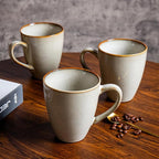 MONITO 17 OZ Coffee Mugs Set of 4, Large Ceramic Blue Coffee Mugs Set with handle for Tea/Latte/Milk/Cocoa, Funny Tea Cups for Office and Home, Engagement Gifts. (Gray-yellow)