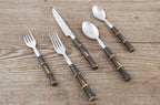 Cambridge Silversmiths 20-Piece Estelle Bamboo Flatware Set
