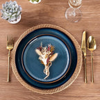 GBHOME Ceramic Dinnerware Sets for 4, 12 Pieces Stoneware Plates and Bowls Sets, Scratch Resistant Dishes, Dishwasher & Microwave Safe, Reactive Glaze-Pacific Blue