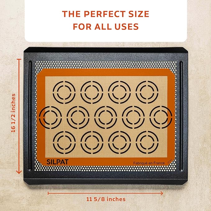 Silpat The Original Perfect Cookie Non-Stick Silicone Baking Mat, 11-5/8" x 16-1/2"