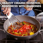 GreenPan Chatham Hard Anodized Healthy Ceramic Nonstick, 11" Everyday Frying Pan Skillet with 2 Handles and Lid, PFAS-Free, Dishwasher Safe, Oven Safe, Gray