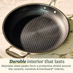 Cuisinart FusionPlus Hybrid Nonstick Stainless Steel Cookware, 12-Inch Round Griddle Pan with PFAS-Free PURELYSEAR Ceramic Technology, Scratch Proof, Cool Grip Handles, Dishwasher Safe