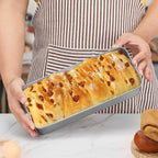P&P CHEF Loaf Pans for Baking Bread, 12 x 5 Inch Large Stainless Steel Bread Loaf Pan Tins for Homemade Meatloaf Cake Brownies, Healthy & Sturdy, Oven & Dishwasher Safe, 1Pc