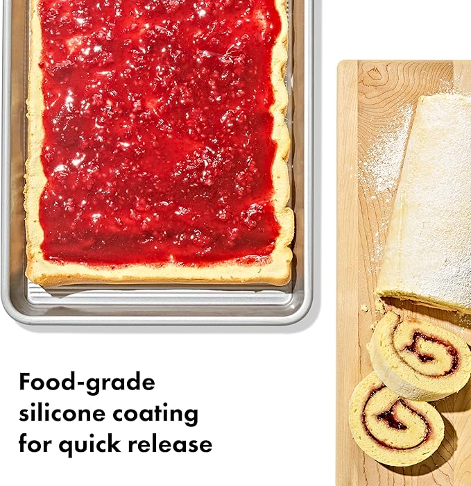 OXO Good Grips Non-Stick Pro Clear Coated Metal Bakeware Jelly Roll Pan, Baking Sheet