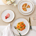 AmorArc Ceramic Dinnerware Sets,Handmade Reactive Glaze Stoneware Plates and Bowls Sets,Highly Scratch Resistant | Dishwasher & Microwave Safe Dishes Set,Service for 4 (12pc)