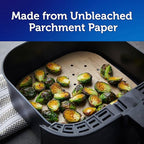 Reynolds Kitchens Air Fryer Liners Disposable, Unbleached Parchment Paper Sheets, 50 Count (Pack of 4)