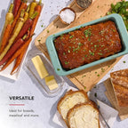 KitchenAid Nonstick Swiss Engineered Aluminized Steel Loaf Pan, Dishwasher Safe, 9 x 5 Inch, Cardamom