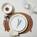 Pokini Dinnerware Set for 4, Ceramic Dish Set, Plate and Bowl Set, Microwave & Dishwasher Safe Dishware Set, Chip & Scratch Resistant Dinner Sets, Irregular Edge Design, White