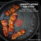 T-fal Ingenio Expertise Non Stick Cookware Set 14 Piece, Induction, Oven Broiler Safe 500F, Cookware, Pots and Pans Set, RV, Camping, Frying Pans, Dishwasher Safe, Detachable/Removable Handle, Pink
