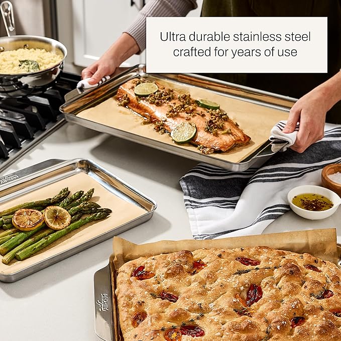 All-Clad Stainless Steel Bakeware, Half Sheet Pan, 11.5 x 17 inch