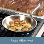 All-Clad D3® Stainless Steel 10 inch Frying Pan- Made in the USA- The Original Bonded Professional Cookware- Oven Safe & Induction Compatible