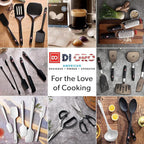 DI ORO Silicone Spatula Set - Rubber Kitchen Spatulas for Baking, Cooking, & Mixing - 600°F Heat-Resistant & BPA Free Silicone Scraper Spatulas for Nonstick Cookware - Dishwasher Safe (4pc, Stone)