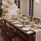 KIRE 175PCS Gold Plates Disposable - Heavy Duty White and Gold Plastic Plates Dinnerware Sets - 25 for Dinner 25 for Dessert 25 Pre Rolled Napkins and 25 Cups for Birthday/Ramadan/Wedding/Mother's Day