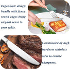 Herogo 18/10 Stainless Steel Silverware Set, 40-Piece Fancy Flatware Cutlery Set for 8, Modern Tableware Eating Utensils for Home Restaurant Wedding, Mirror Polished, Dishwasher Safe