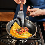 HexClad Hybrid Nonstick 6-Piece Fry Pan Set, 8, 10, and 12-Inch Frying Pans with Tempered Glass Lids, Stay-Cool Handles, Dishwasher-Friendly, Induction Ready, Compatible with All Cooktops