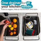 Better Houseware Over Sink Dish Drying Rack Space-Saving Dish Rack for Kitchen Counter Stainless Steel 19.25 x 8.25 x 4.5
