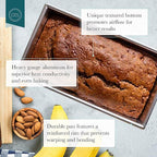 Chicago Metallic 5237969 Uncoated Textured Aluminum 1-Pound Loaf Pan, 9" -by-5", Silver