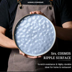 HaWare Dinnerware Sets, 24-Piece Plates and Bowls Set, Stoneware Dish Set for 8, Ceramic Dinnerware for Home Restaurant, Chip and Scratch Resistant, Microwave and Dishwasher Safe, Reactive Blue