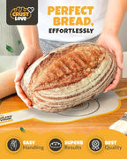 CRUSTLOVE 2 PCS Bread Sling Dutch Oven Silicone, Non-Stick Sourdough Sling & Baking Mat, Reusable & Easy to Clean – Heat Resistant to 480°F – Silicone Sourdough Sling for Artisan Bread Baking Supplies