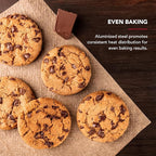 KitchenAid 10x15in Nonstick Aluminized Steel Cookie Slider, Contour Silver
