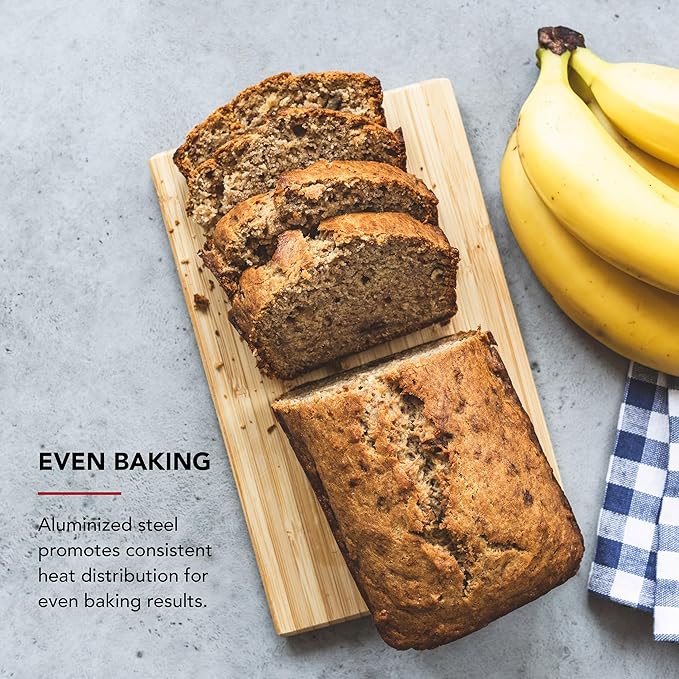 KitchenAid Nonstick Swiss Engineered Aluminized Steel Loaf Pan, Dishwasher Safe, 9 x 5 Inch, Evergreen