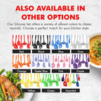 Chef Craft - Premium Silicone Kitchen Tools and Utensils Set, Non-Scratch, Withstands Temperatures up to 450°F, BPA-Free, 7 Piece Cooking Utensils Set, Gray