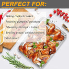 17.5 Inch Baking Sheet Pan, Joyfair Stainless Steel Cookie Sheet Toaster Oven Tray, Professional Bakeware for Cookie/Bacon/Bread, Rolled Rim & Mirror Finish, Rust Resistant & Dishwasher Safe