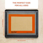 Silpat Premium Non-Stick Silicone Baking Mat, Toaster Oven Size, 7-7/8 x 10-7/8, Tan