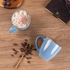 GBHOME Ceramic Coffee Mugs Set of 6, 12oz Stoneware Coffee Mugs Set For Dad Mom Women MEN, Light Weight Coffee Cups for Latte/Tea/Beer/Hot Cocoa, Dishwasher & Microwave Safe