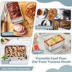 TeamFar Mini Loaf Pan, 4 PCS Stainless Steel Loaf Pans for Baking Bread, 6.3 x 3.5 Inch Bread Baking Pan for Homemade Bread, Meatloaf, Cake and Brownies, Non-Toxic, Oven & Dishwasher Safe